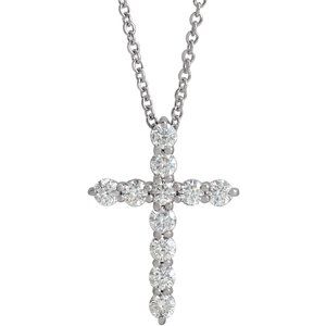 Accented Cross Necklace or Pendant