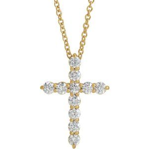 Accented Cross Necklace or Pendant