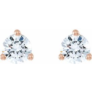 Round 3-Prong Cocktail-Style Stud Earrings - Image 2