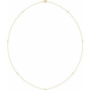 Bezel-Set Station Necklace