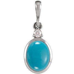 Cabochon Bezel-Set Necklace or Pendant