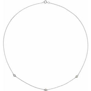 Bezel-Set Station Necklace