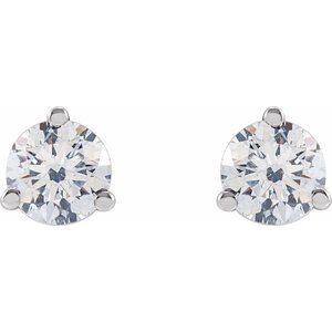 Round 3-Prong Cocktail-Style Stud Earrings - Image 2