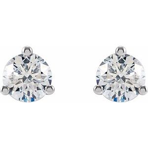 Round 3-Prong Cocktail-Style Stud Earrings - Image 2