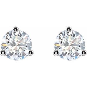 Round 3-Prong Cocktail-Style Stud Earrings - Image 2