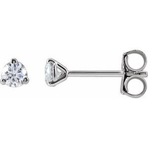 Round 3-Prong Cocktail-Style Stud Earrings