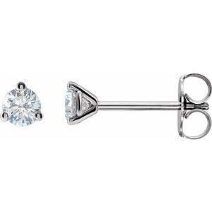 Round 3-Prong Cocktail-Style Stud Earrings