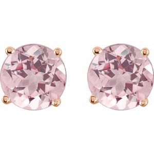 Round 4-Prong Lightweight Stud Earrings - Image 2