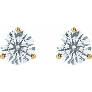 Round 3-Prong Cocktail-Style Stud Earrings - Image 2