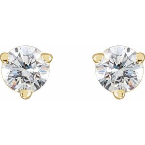 Round 3-Prong Stud Earrings - Image 2