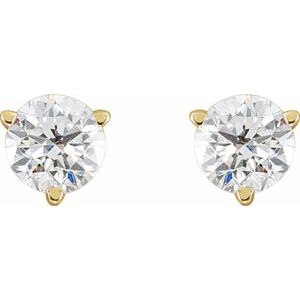 Round 3-Prong Stud Earrings - Image 2