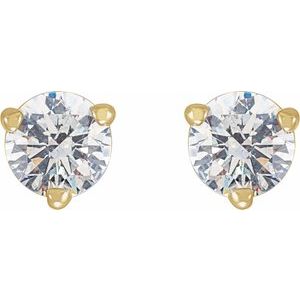 Round 3-Prong Stud Earrings - Image 2