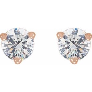 Round 3-Prong Stud Earrings - Image 2