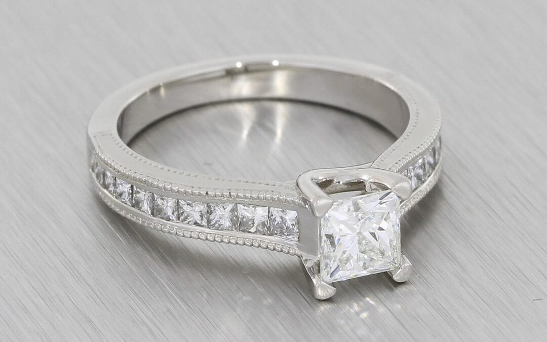 Contemporary vintage princess cut engagement ring – Portfolio
