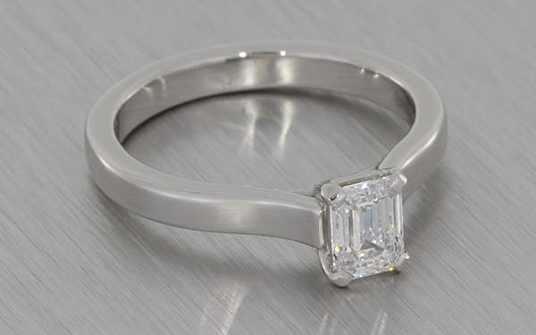 Emerald Cut Diamond Solitaire