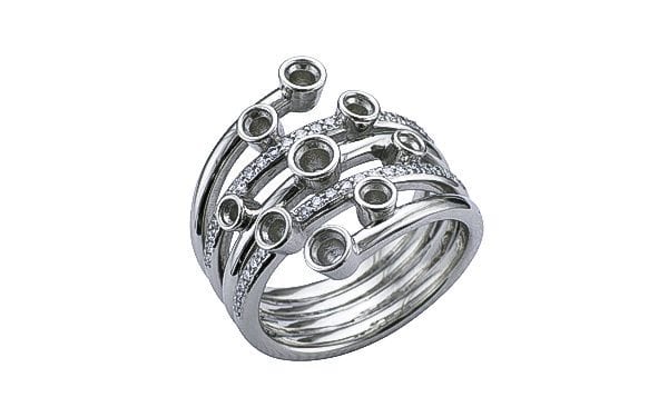 Custom bespoke heritage wrap diamond ring – Portfolio