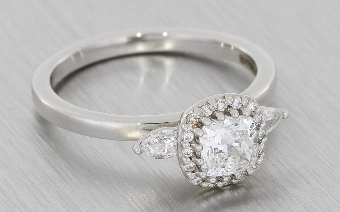 Cushion Cut Halo Trilogy Ring – Portfolio