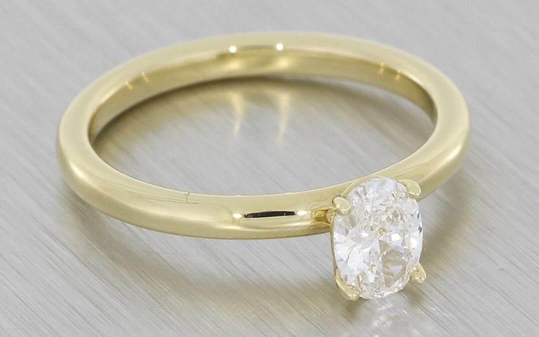 Elegant Diamond Solitaire And Gold Band – Portfolio