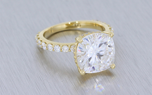 Cushion Moissanite Engagement Ring