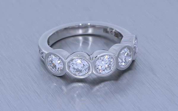 Glamorous bezel set proposal ring