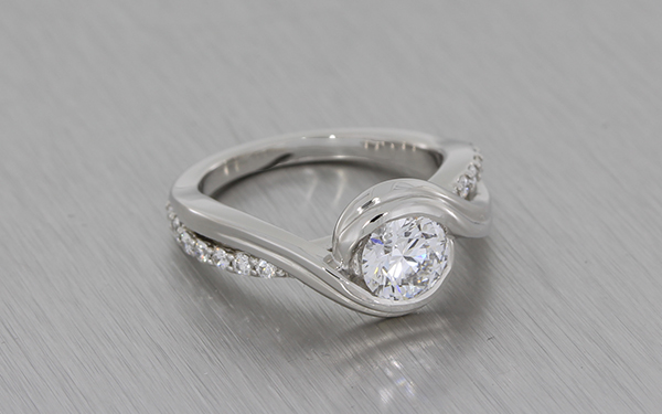 Diamond Bypass Engagement Ring