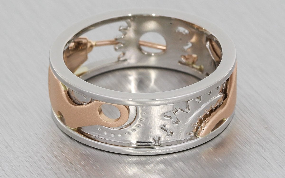 Mens-steampunk-style-mixed-metal-unique-band-ring-RING-TITLE-Feature