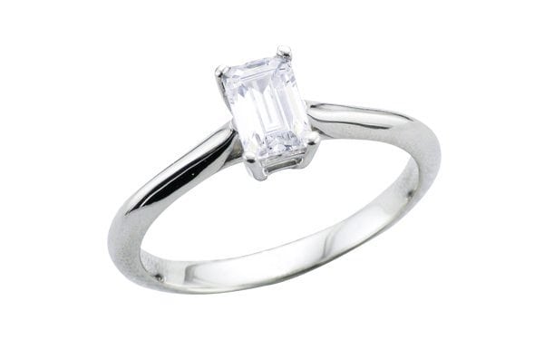 Classic Emerald cut diamond Solitaire – Portfolio