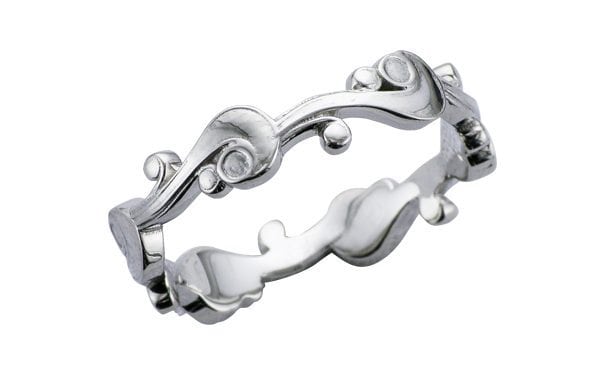 Organic sculpted platinum wedding ring – Portfolio