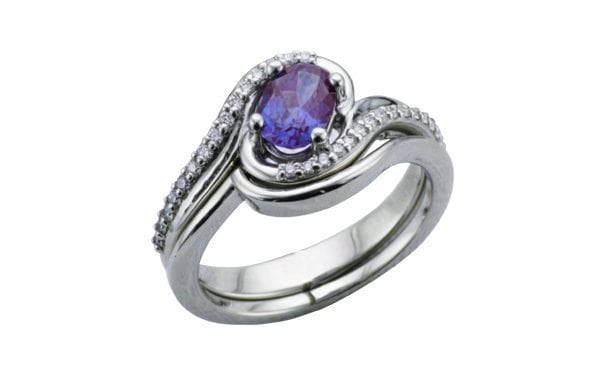 Shadow wedding and engagement Alexandrite set – Portfolio