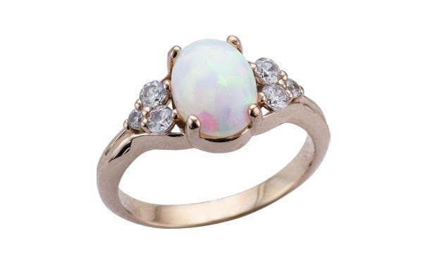 Vintage Australian opal rose gold bespoke ring – Portfolio