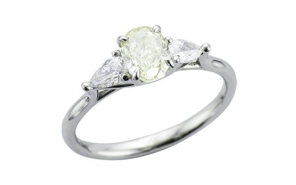 Yellow diamond three stone ring – Portfolio