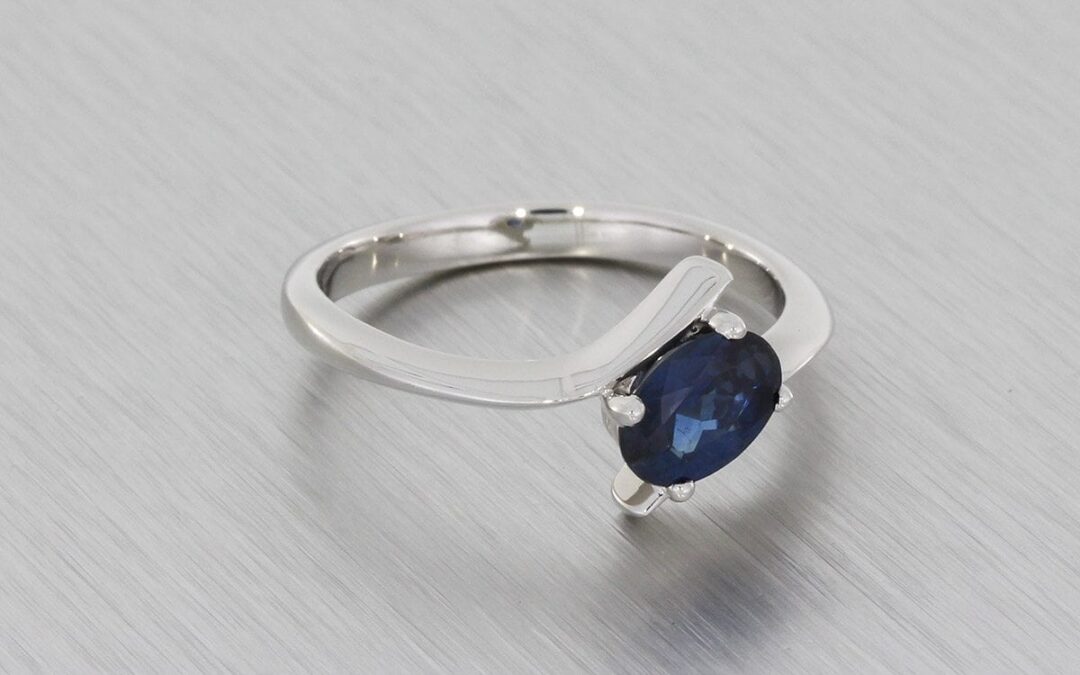 Contemporary Oval Sapphire Bypass Ring – Portfolio