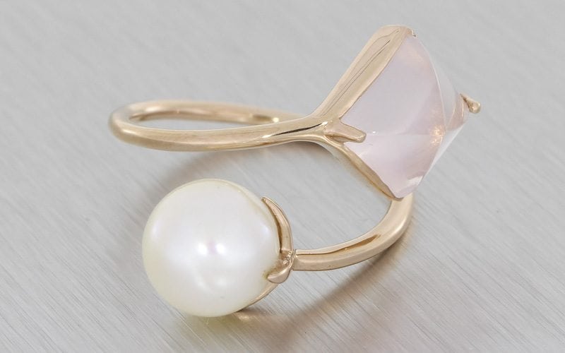 Asymmetric Rose Gold Cocktail Ring – Portfolio