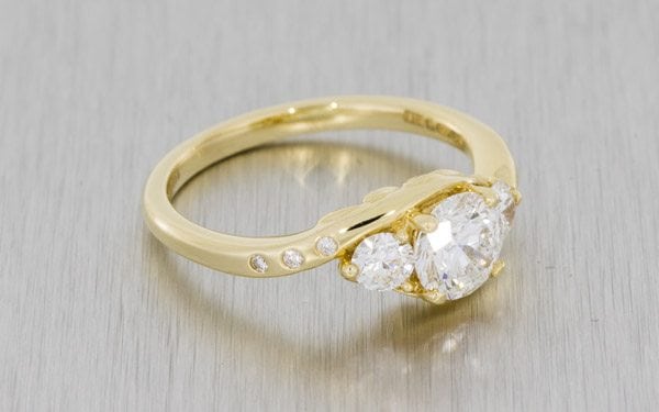 Three Stone Bypass Engagement Ring – Portfolio