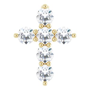Accented Cross Necklace or Pendant