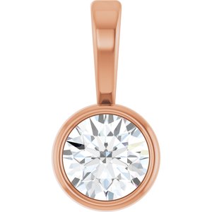 Bezel-Set Solitaire Necklace or Pendant