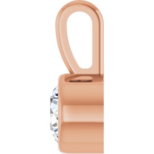 Bezel-Set Solitaire Necklace or Pendant - Image 3