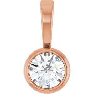 Bezel-Set Solitaire Necklace or Pendant