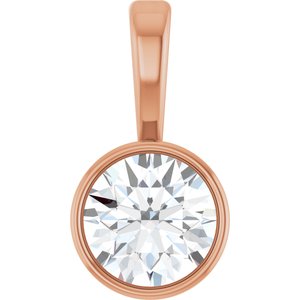 Bezel-Set Solitaire Necklace or Pendant