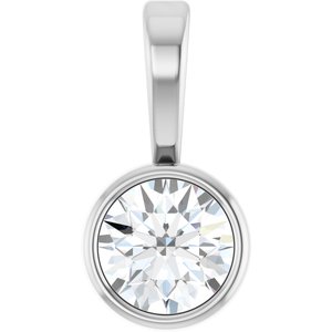 Bezel-Set Solitaire Necklace or Pendant