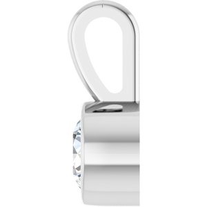 Bezel-Set Solitaire Necklace or Pendant - Image 3