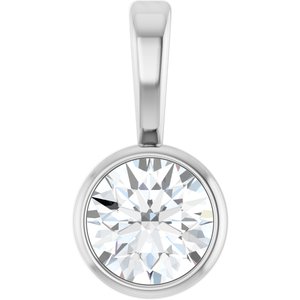 Bezel-Set Solitaire Necklace or Pendant