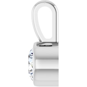 Bezel-Set Solitaire Necklace or Pendant - Image 3