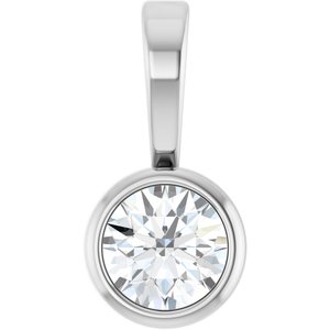 Bezel-Set Solitaire Necklace or Pendant