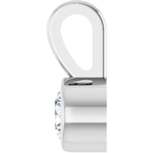 Bezel-Set Solitaire Necklace or Pendant - Image 3