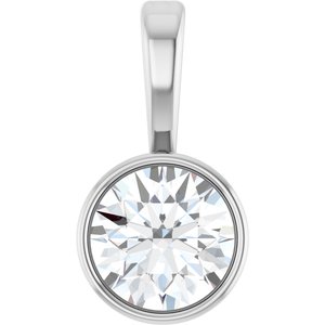 Bezel-Set Solitaire Necklace or Pendant