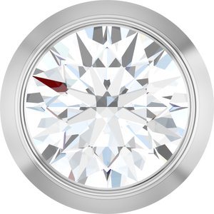 Round Bezel-Set Slide Pendant