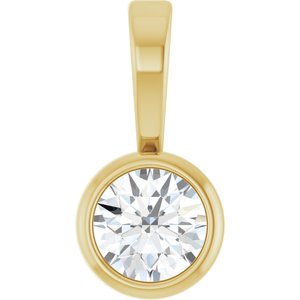 Bezel-Set Solitaire Necklace or Pendant