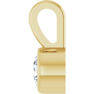 Bezel-Set Solitaire Necklace or Pendant - Image 3